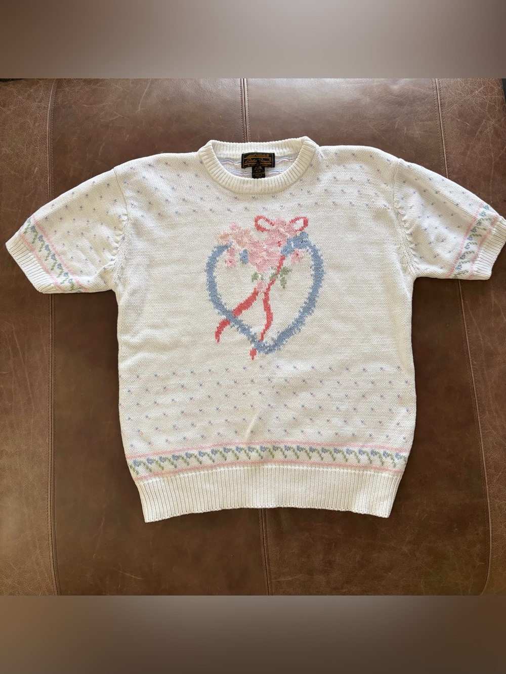 Vintage 1988 Eddie Bauer Heart Crewneck Sweater - Medium
